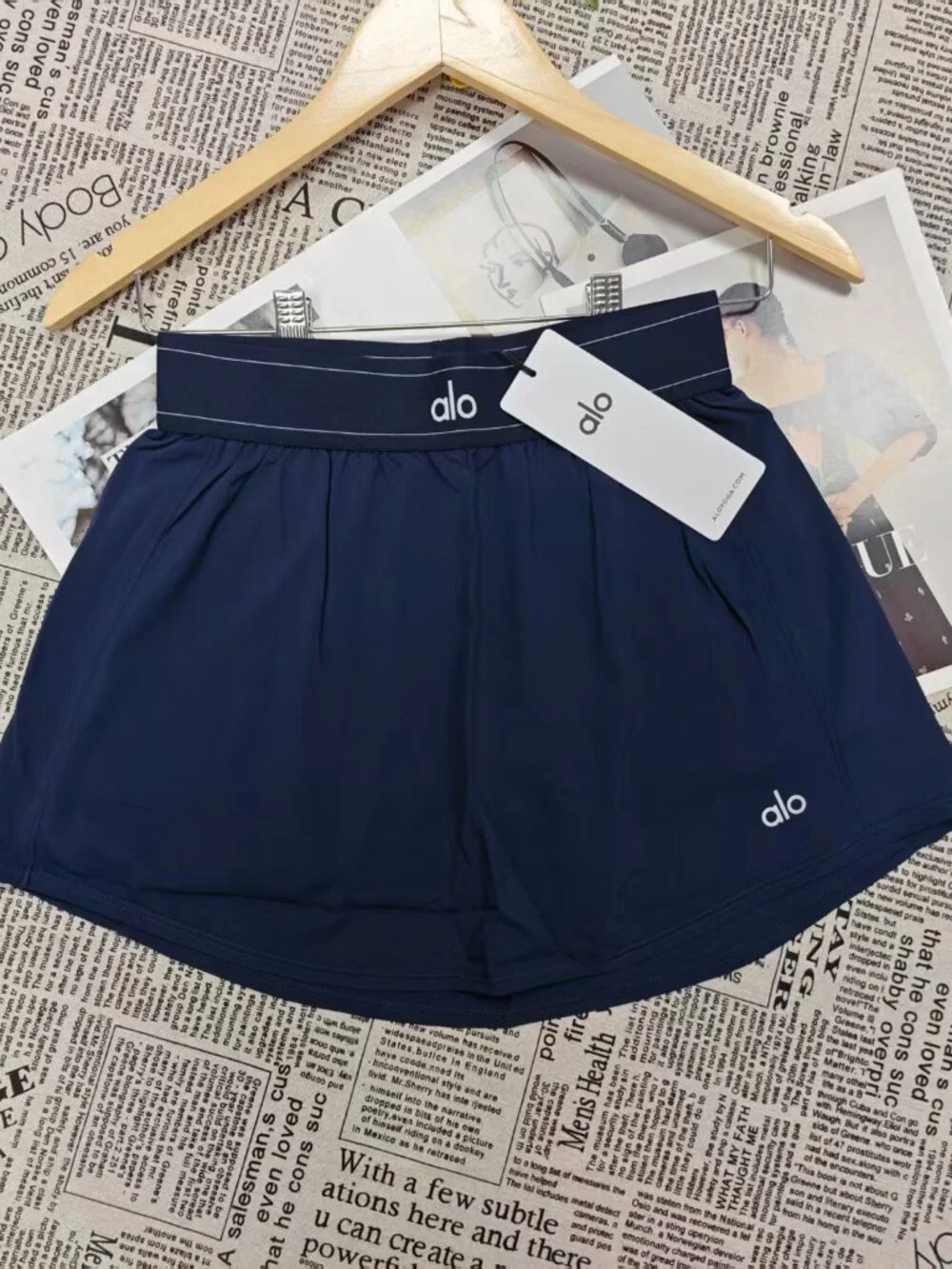 NWT😘Alo Yoga Match Point Tennis Skirt Navy Blue,High Waist Athletic Running 🏃‍